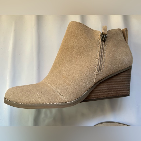 Toms Shoes - Toms Beige Suede Ankle Booties